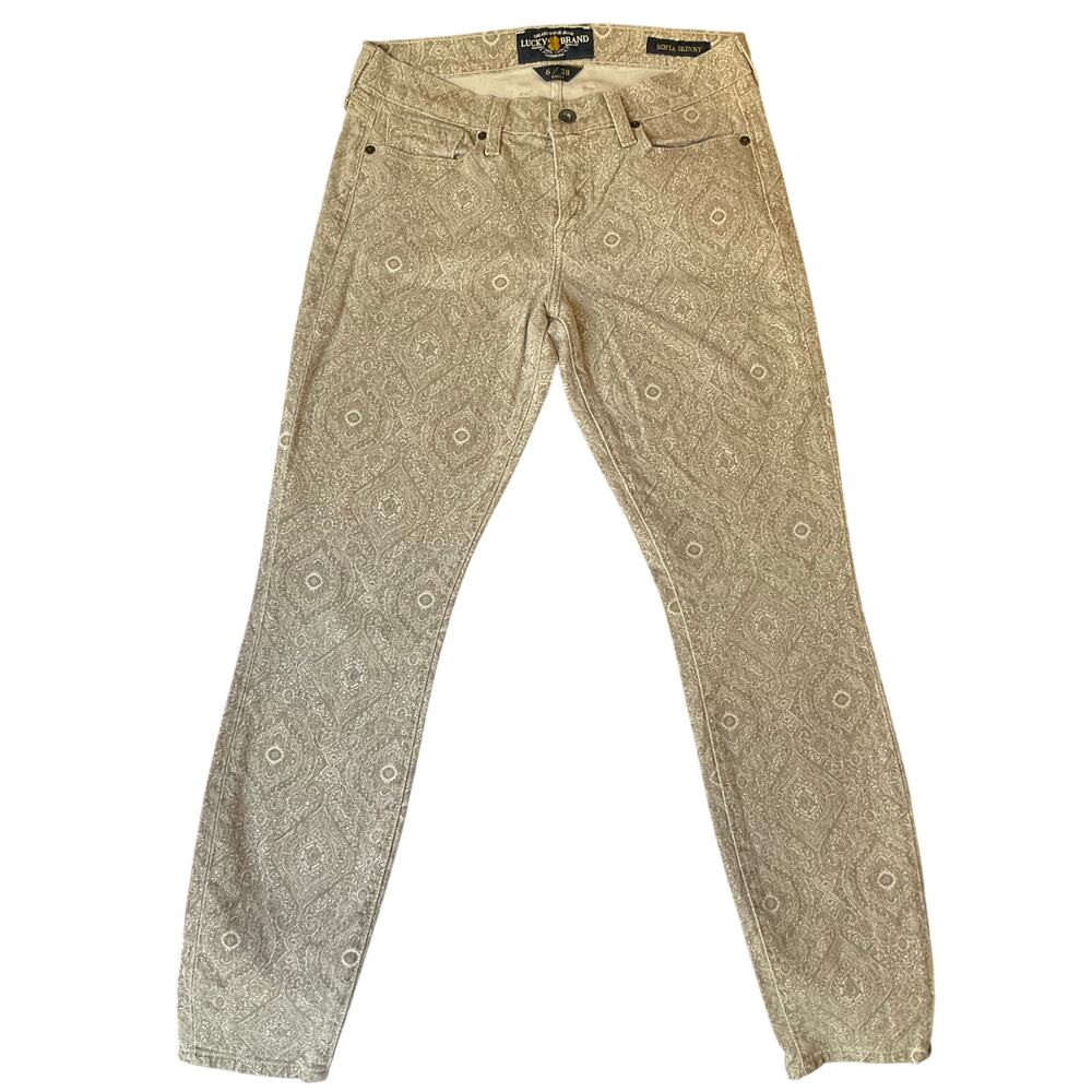 Lucky Brand Women Sofia Skinny Jeans size 6 / 28 Gray Mid Rise Stretch Ankle Fit